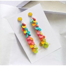 Balaton  - nyár - bőrből design, kézműves fülbevaló