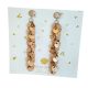 Balaton  fülbevaló - rosegold  -  statement - bőrből készült design ékszer 