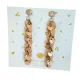 Balaton  fülbevaló - rosegold  -  statement - bőrből készült design ékszer 