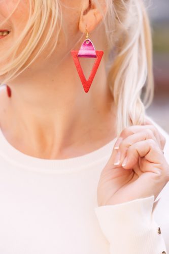 Breeze Metál pink - piros háromszög