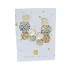 Bubbles - arany mix, bőrből készült design fülbevaló 