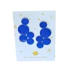 Bubbles - metál királykék színű, bőrből készült design fülbevaló 