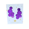 Bubbles - metál lila színű, bőrből készült design fülbevaló 