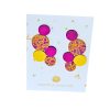 Bubbles - pink-sárga mix, bőrből készült design fülbevaló 