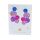 Bubbles - pink, lila mix, bőrből készült design fülbevaló 
