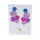 Bubbles - pink, lila mix, bőrből készült design fülbevaló 