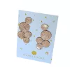 Bubbles - rosegold színű,  bőrből készült design fülbevaló 