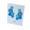 Bubbles - türkizkék mix színű, bőrből készült design fülbevaló 