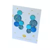 Bubbles - türkizkék mix színű, bőrből készült design fülbevaló 