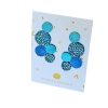 Bubbles - türkizkék mix színű, bőrből készült design fülbevaló 