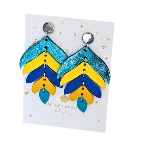 Lina Capri 5 - kézműves bőr design fülbevaló