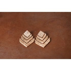 Főnix - Élénk arany - kézműves design fülbevaló