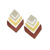 Főnix - Krém - arany - barna - kézműves design fülbevaló