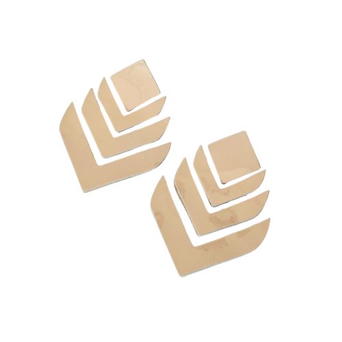 Főnix - lakk, krém színű bőr - kézműves design fülbevaló