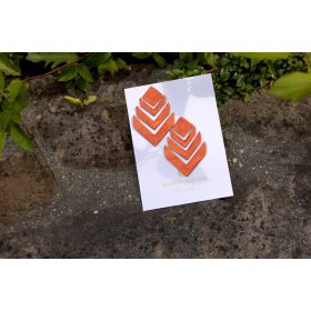 Főnix - narancs - kézműves design fülbevaló