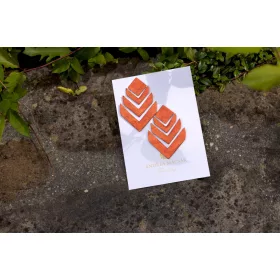 Főnix - narancs - kézműves design fülbevaló