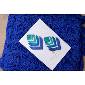 Főnix - Óceán - kézműves design fülbevaló