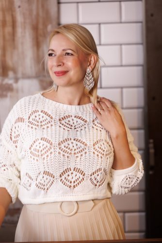 Főnix smart - mintás arany - kézműves design fülbevaló