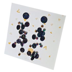   Harmonia Pearl Edition - Szilveszter  - fekete színű bőr fülbevaló  