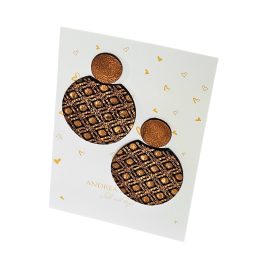 Lebegő summer - Aranysugár fekete  - design fülbevaló 