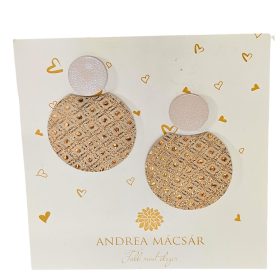 Lebegő summer - Aranysugár krém  - design fülbevaló 