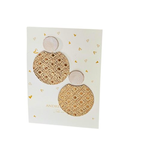 Lebegő summer - Aranysugár krém  - design fülbevaló 