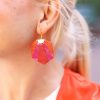 Legyező narancs - pink - piros