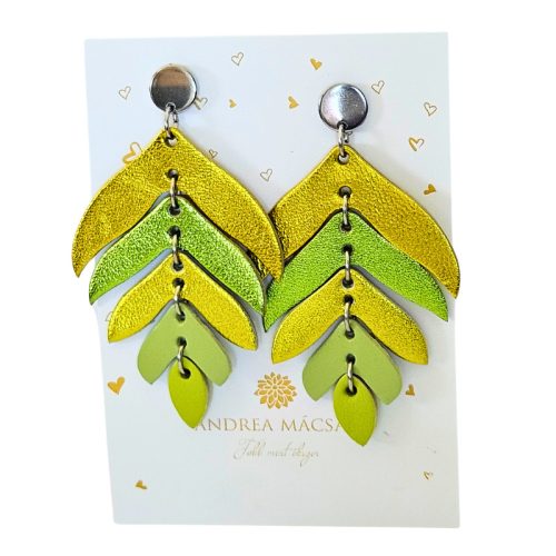 Lina Lemonade 10 - kézműves bőr design fülbevaló