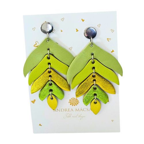 Lina Lemonade 6 - kézműves bőr design fülbevaló