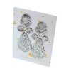 Little Angel  - fülbevaló - gyűrt ezüst - kézműves bőr design ékszer 