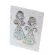 Little Angel  - fülbevaló - gyűrt ezüst - kézműves bőr design ékszer 