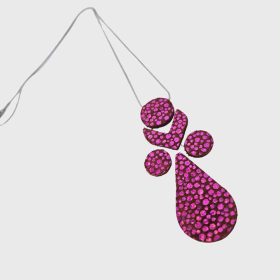 Little Angel  - nyaklánc, fülbevaló - LIMITÁLT! fehér pöttyös - kézműves bőr design ékszer  - AJÁNDÉK fülbevalóval