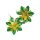 Metál zöld variáció virág fülbevaló - nagy