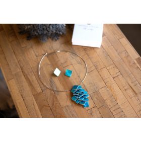 Nyakperec fülbevalóval -  kézműves design ékszer