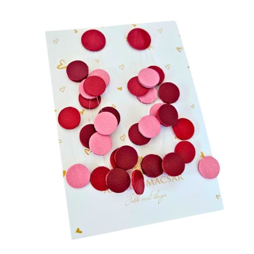 Harmónia - hideg piros - rózsaszín - kézműves design fülbevaló