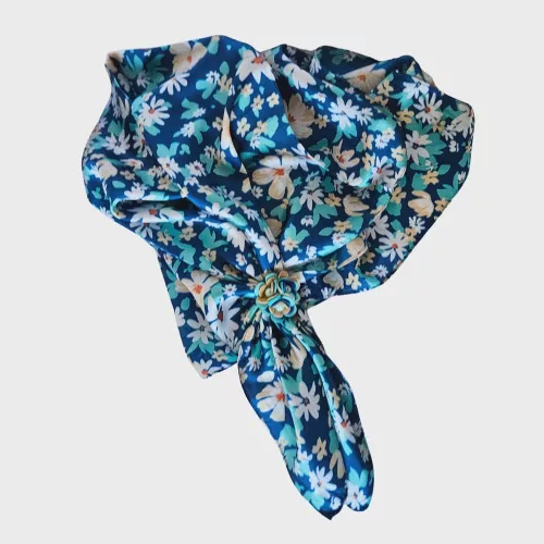 Esti virágoskert - Selyemkendő gyűrűvel -  kombinálható ékszerszett