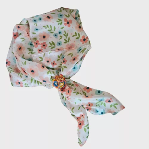 Tavaszi rózsakert - Selyemkendő gyűrűvel -  kombinálható ékszerszett