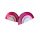 Szivárvány fülbevaló - Metál málna, metál rózsaszín, ezüst - kézműves design fülbevaló